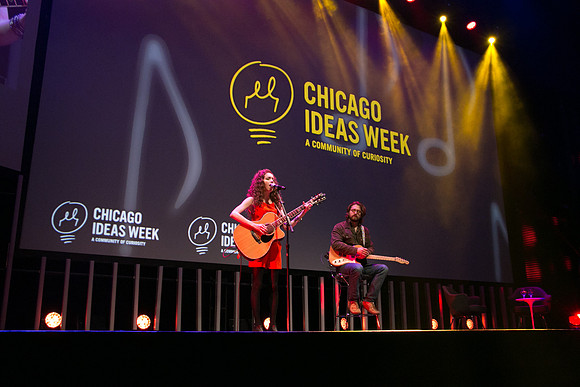 Chicago Ideas Week, Music Talk: Deconstructing Your Playlist hosted by 93.1 XRT's Terri Hemmert @ the Cadillac Palace Theatre.