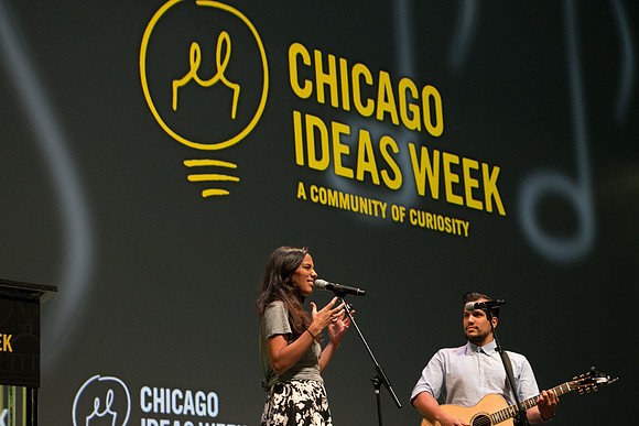 Chicago Ideas Week, Music Talk: Deconstructing Your Playlist hosted by 93.1 XRT's Terri Hemmert @ the Cadillac Palace Theatre.